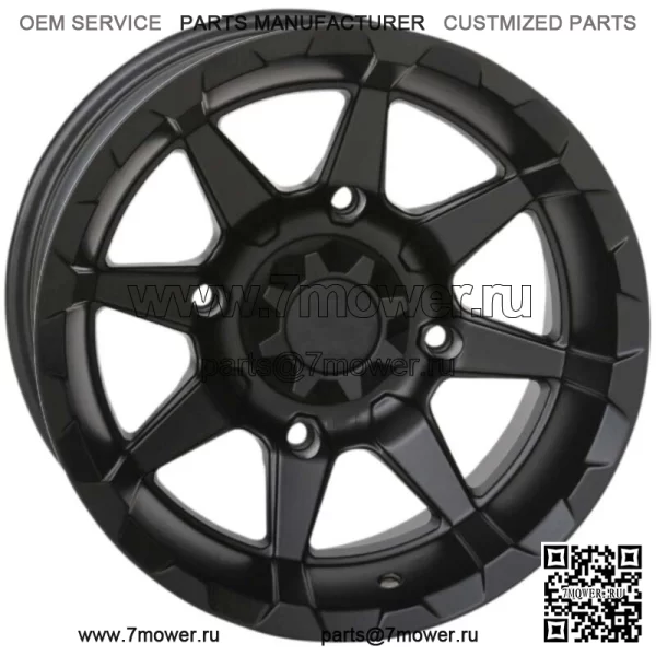 Колесо STI HD6 Matte Black UTV/ATV 14x9 4/137 5+4(+10 мм) (14HD6279) (Для: Can-Am)