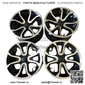 Комплект колесных дисков Can Am OEM, 14 дюймов, новые, взлетные, 14x7, 14x8,5, 4x137 мм, черные, обработанные