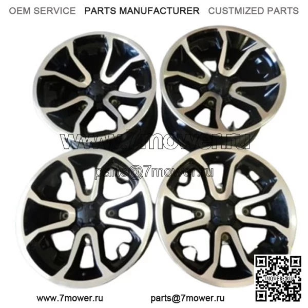Комплект колесных дисков Can Am OEM, 14 дюймов, новые, взлетные, 14x7, 14x8,5, 4x137 мм, черные, обработанные