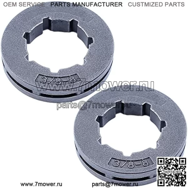 3/8 "8T обод звездочки для Husqvarna 362 365 371 372 385 390 394 395 часть бензопилы, обод звездочки - Image 3