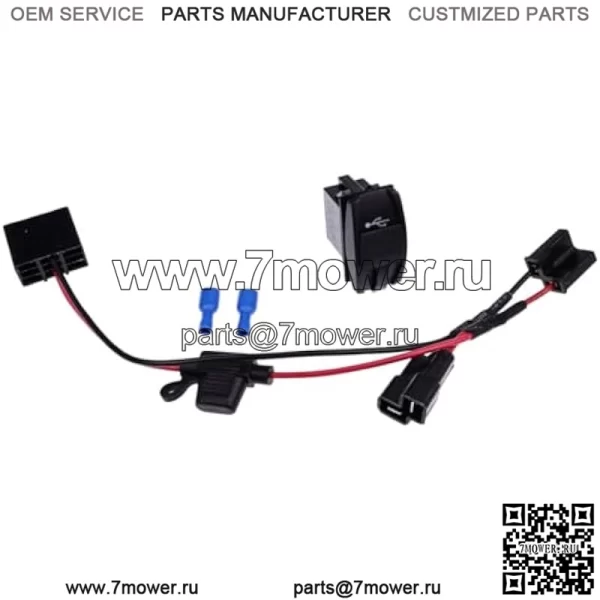 Комплект зарядного устройства USB с жгутом проводов Plug & Play AM117324 AM131969 AM116712 TCA22740 Совместим с John Deere Gator TX TH CS CX TS, TX Military TH 6x4 CS CX TS, UTV XUV 4x4 4x2 - Image 4