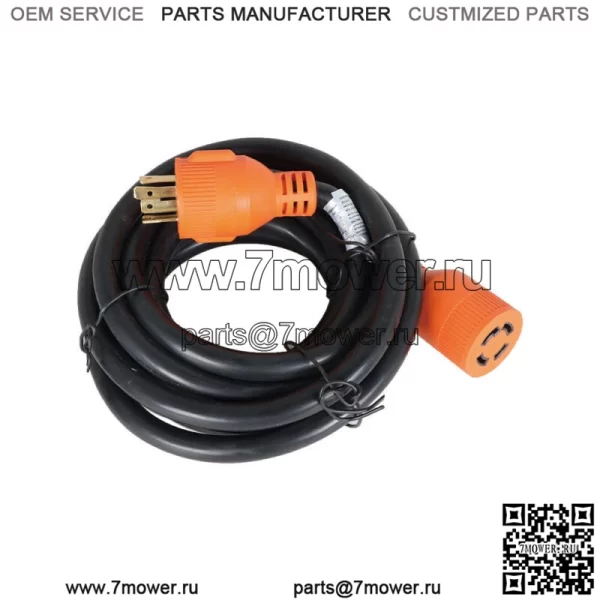 30 А, 15 футов NEMA L14-30, 4-проводной, 10, калибр, 125/250 В, адаптер шнура питания генератора - Image 5