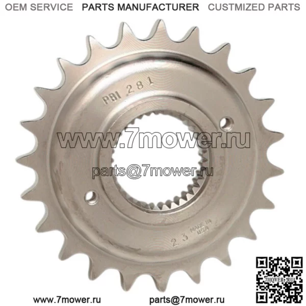 PBI, 23 зуба, 1,06 дюйма, смещенная звездочка коробки передач Harley Chain Conversion Big Twin (для: Harley-Davidson)