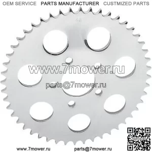 1210-0368 Хромированная задняя звездочка для переоборудования цепи 530, 49 зубьев