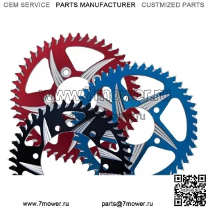 Задняя звездочка Yamaha 700 2006-2024 YFM700 Vortex 520 36-46 Синий Черный Красный (Для: более одного автомобиля)