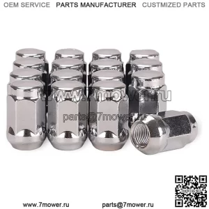 Гайки для колёс гольф-кара для EZGO и Club Car, размер 1/2"-20, 16 шт. в упаковке, хром