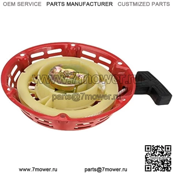 Ручной стартер для Predator 196cc 212cc Harbor Freight 5,5 л.с. 5,5 л.с. Coleman CT200U CT200U-EX BT200X KT196 Baja Warrior Heat MB200 MB165 Massimo Mini Bike Hammerhead Go Kart Cart Красные детали - Image 3