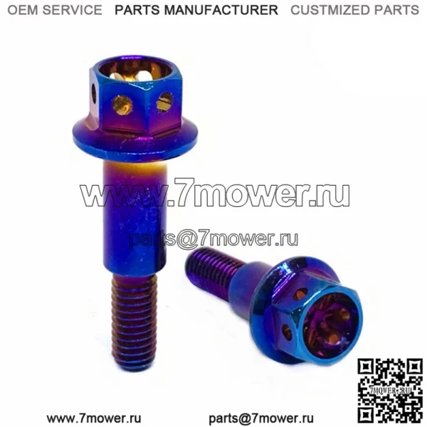Y15ZR мотоциклетные обожженные титановые винты M6, внешний шестигранный болт, гайки для тормозного насоса толкающего типа, модифицированные детали - Image 4