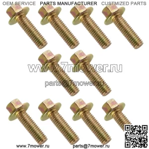 10 болтов сцепления с фланцевой головкой M6x20 для Polaris Ranger Crew XP 1000 2020-2021 (для: Polaris)