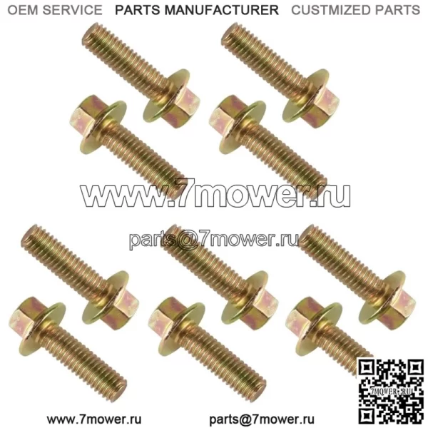 10 болтов сцепления с фланцевой головкой M6x20 для Polaris Ranger Crew XP 1000 2020-2021 (для: Polaris) - Image 5
