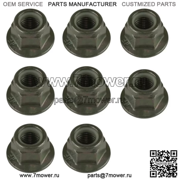 8x фланцевых гаек Nyloc для крепления двигателя для Polaris Ranger Crew XP 1000 2021-2022 (для: Polaris)
