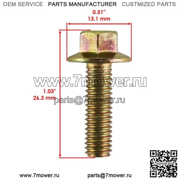5 болтов сцепления с фланцевой головкой M6x20 для Polaris Ranger Crew XP 1000 2020 2021 2022 (для: Polaris) - Image 2