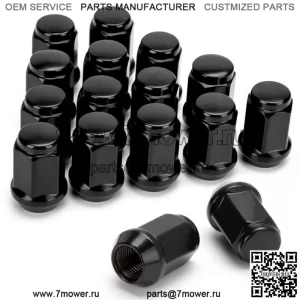 16 ШТ. EZ-GO CLUB CAR 1/2"-20 ГОЛЬФ-ТЕЛЕЖКА ЧЕРНЫЕ ГАЙКИ С ПРОШИВКАМИ СТАНДАРТНЫЕ ЗАКРЫТЫЕ КОНЦЫ