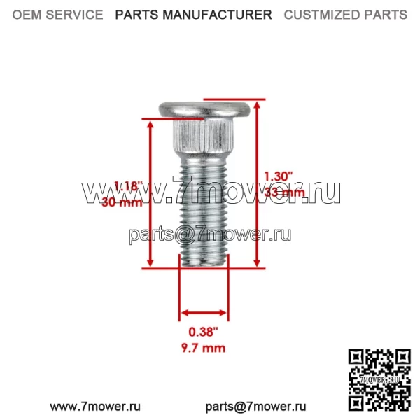 4 шпильки ступицы переднего колеса подходят для Yamaha Rhino 660 YXR660F 4x4 2005 2006-2007 (для: 2006 Yamaha Rhino 660) - Image 2