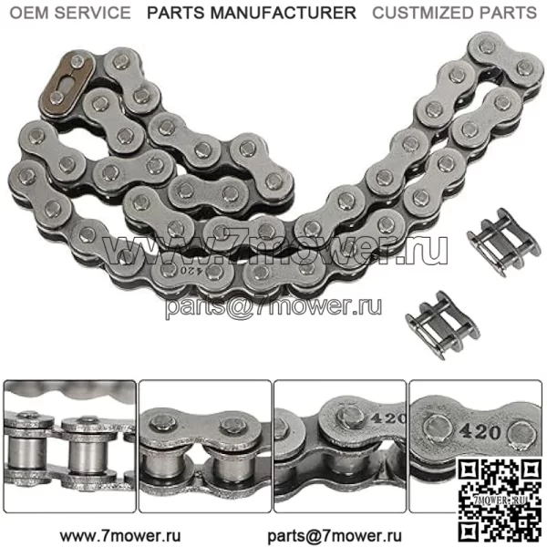 Мини-велосипедная цепь для Coleman CT200U BT200X CT200U-EX Mini Bike Baja Warrior MB165 MB200, передний промежуточный вал-#420, цепь-42 звена - Image 2