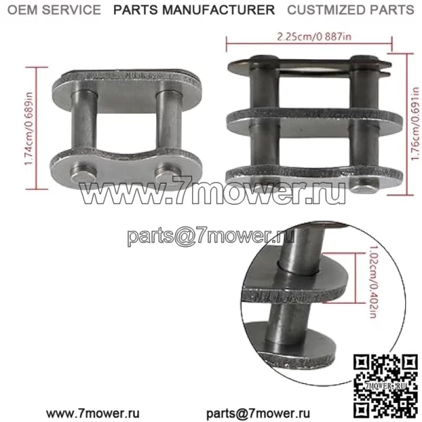 Мини-велосипедная цепь для Coleman CT200U BT200X CT200U-EX Mini Bike Baja Warrior MB165 MB200, передний промежуточный вал-#420, цепь-42 звена - Image 3
