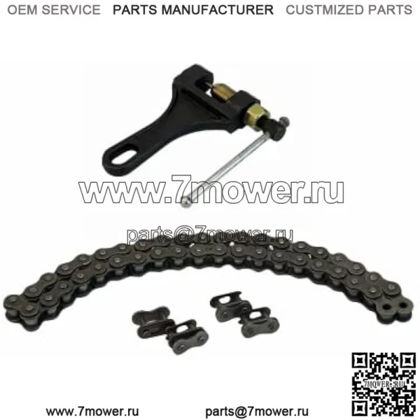 420 Цепь промежуточного вала 42Link + цепной выключатель подходит для Coleman BT200X CT200U Trail 200 CT200U-EX 196cc Powersports Mini Bike Part