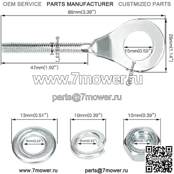 15 мм натяжитель цепи для 196cc 6,5 л.с. Coleman CT200U CT200u-ex Massimo MB200 Baja Warrior MB165 MBX10 MBX11 мини-велосипед 50cc-125cc CRF50 CRF70 XR70 XR80 Dirt Pit Bike Мотоцикл ATV 2 шт. - Image 2