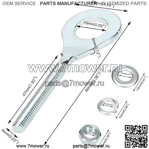 15 мм 0,59 "натяжитель задней цепи, регулятор оси для Coleman CT200u BT200x Baja Massimo MB200, мини-велосипед 50cc-125cc XR100R CRF50 CRF70F CRF110F XL70, китайский квадроцикл Taotao Peace Sunl, 4 шт. - Image 3