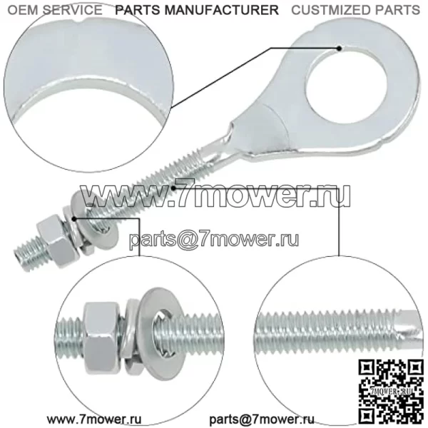 15 мм 0,59 "натяжитель задней цепи, регулятор оси для Coleman CT200u BT200x Baja Massimo MB200, мини-велосипед 50cc-125cc XR100R CRF50 CRF70F CRF110F XL70, китайский квадроцикл Taotao Peace Sunl, 4 шт. - Image 4