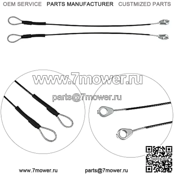 Кабель задней двери M159508, 2 шт., совместим с John Deere Gators M TE TH TX XUV TH 6x4 TX 4X2 HPX615E HPX815E XUV865R XUV825E XUV825M XUV835E XUV835M XUV835R XUV855E XUV865E XUV865M - Image 2