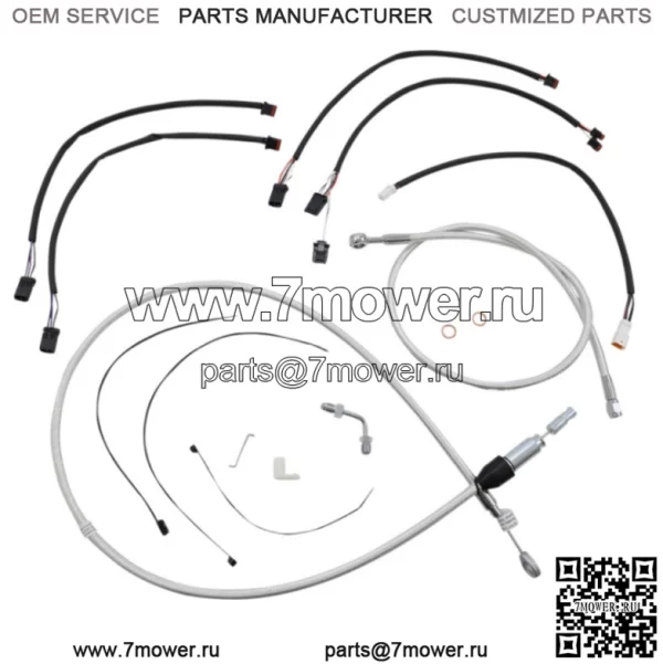 Комплект тросов управления рулем Magnum Chromite 15–17 дюймов Ape Hanger 18+ Harley Softail (для: Harley-Davidson)