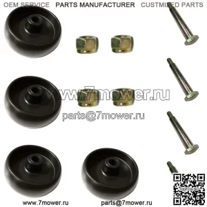 4 новых колеса для деки подходят для John Deere L100 L110 L120 L130 L105 L107 с болтами и ню-линами