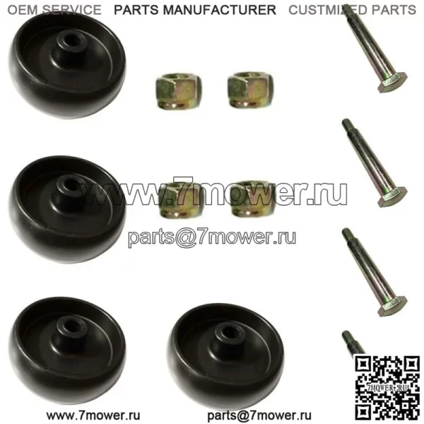 4 новых колеса для деки подходят для John Deere L100 L110 L120 L130 L105 L107 с болтами и ню-линами