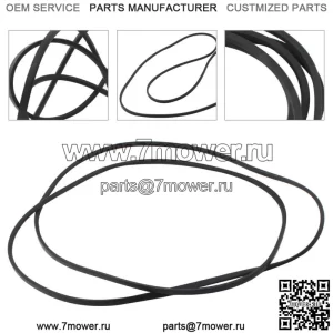 Плоский ремень подходит для John Deere L120 L130 145 D140 LA145 GX21833 GX20571 Черный мю