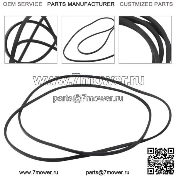 Плоский ремень подходит для John Deere L120 L130 145 D140 LA145 GX21833 GX20571 Черный мю