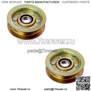 (2) Плоский натяжной шкив подходит для John Deere L110 L118 L120 L130 GY20067 GY22172