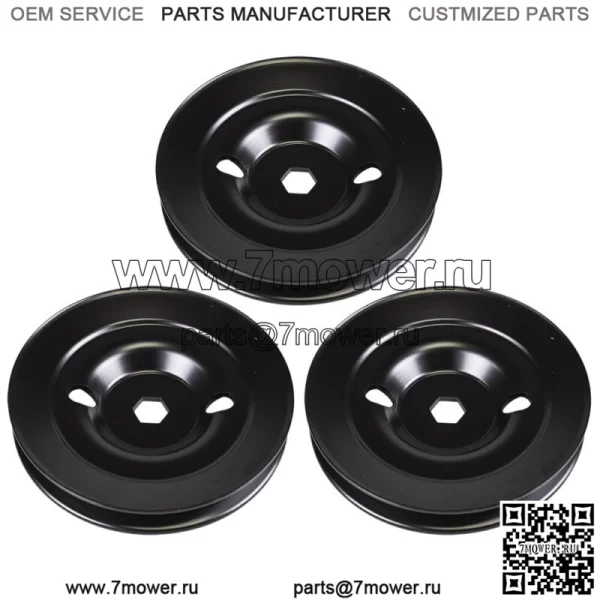 Шкив шпинделя для John Deere 155C L120 L130 D140 D150 D160 48 дюймов, 3 шт. - Image 2