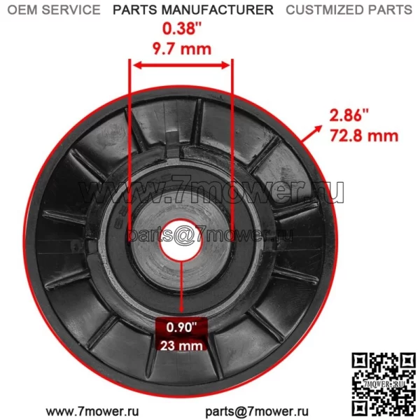Натяжной шкив приводного ремня для John Deere Scotts S2048 S2348 S2554 X300R AM115460 - Image 3