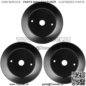 Шкив шпинделя деки для Husqvarna GT200 GTH225 YT180 YTH1746 EZ4824 EZ5225 LR 100 110 YTH180 LT100 LT125 129207 153531 173434 532173434 3 шт.
