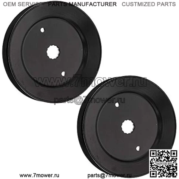 Шкив шпинделя деки для Husqvarna GT200 GTH225 LR 100 YT180 YTH180 EZ4824 129207 153531 173434 532173434 2 шт.