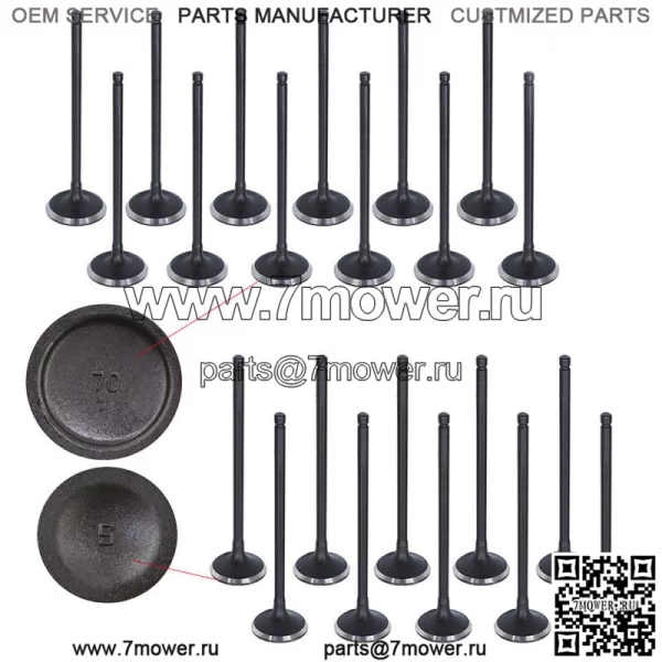 Впускные и выпускные клапаны для 00-09 Acura Honda Saturn 3.2L 3.5L SOHC 24v J32A1 - Image 3