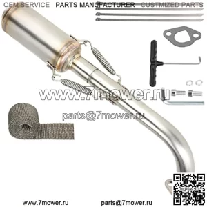 Выхлопная труба Predator 212 с глушителем для двигателя Predator 212cc 196cc 224cc Non Hemi 6,5 л.с. Honda GX200 Coleman CT200U CT200U-EX BT200X KT196 RB200 MB200 Мини велосипед Go Kart Performance Детали