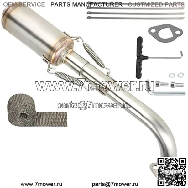Выхлопная труба Predator 212 с глушителем для двигателя Predator 212cc 196cc 224cc Non Hemi 6,5 л.с. Honda GX200 Coleman CT200U CT200U-EX BT200X KT196 RB200 MB200 Мини велосипед Go Kart Performance Детали