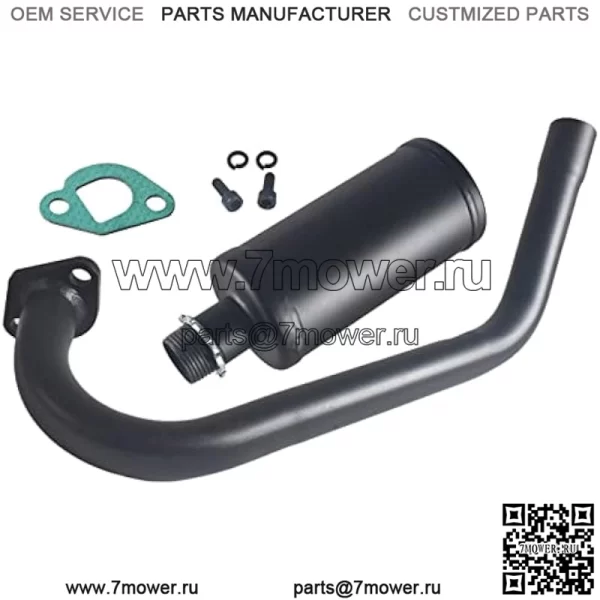 Обновленный выхлоп с глушителем для Coleman Powersports CT200U BT200X CT200u-ex, 212cc 196cc/6,5 л.с. картинг и газовый мини-велосипед черный