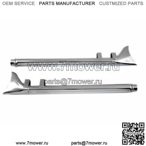 Хромированные глушители Fishtail Fish Tail Tails Выхлопная система Harley Touring 85-94 (Для: Harley-Davidson)