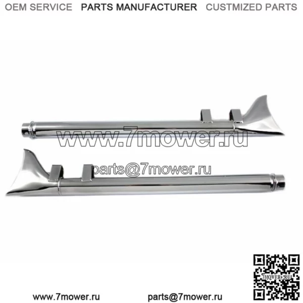 Хромированные глушители Fishtail Fish Tail Tails Выхлопная система Harley Touring 85-94 (Для: Harley-Davidson)