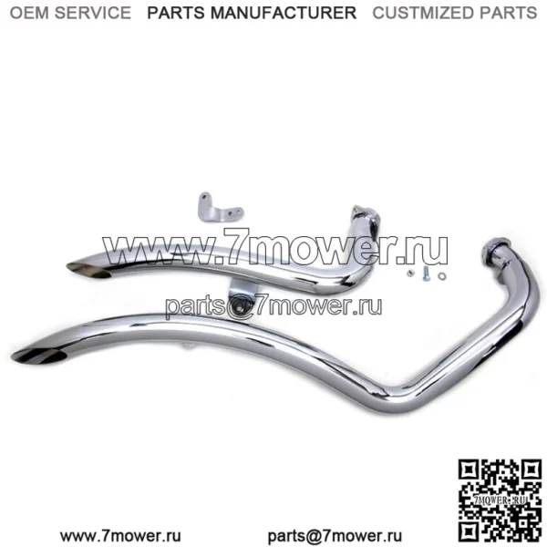 Хромированные выхлопные трубы Curvado большого радиуса 2 дюйма Harley Sportster 2004-2013 гг. (Для: Harley-Davidson)
