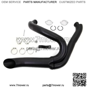 Черный Wyatt Gatling 2 в 1, комплект выпускной трубы Harley Chopper 18 мм O2 (для: Harley-Davidson)