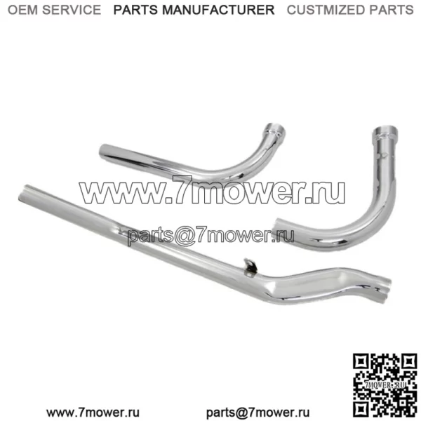 Хромированные патрубки выпускного коллектора Paughco Up Sweep Drag Panhead генератора Harley (для: Harley-Davidson)