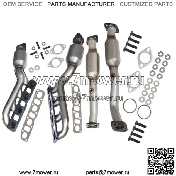 Для Nissan Titan 5.6L 2004-2015 коллекторные каталитические нейтрализаторы спереди и сзади все 4