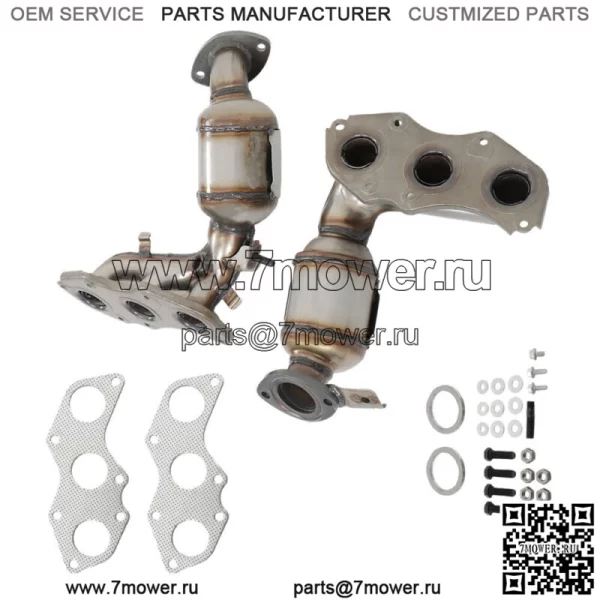 Для Toyota Sienna 3.5L 2011-2015 гг., банк 1 + 2, каталитические нейтрализаторы в коллекторе