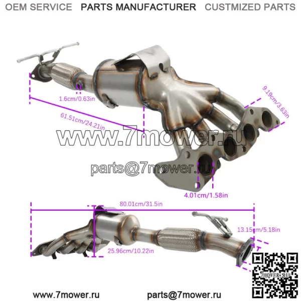 Для 2012-2018 Ford Focus 2.0L 4-цилиндровый передний выпускной коллектор каталитический нейтрализатор - Image 2
