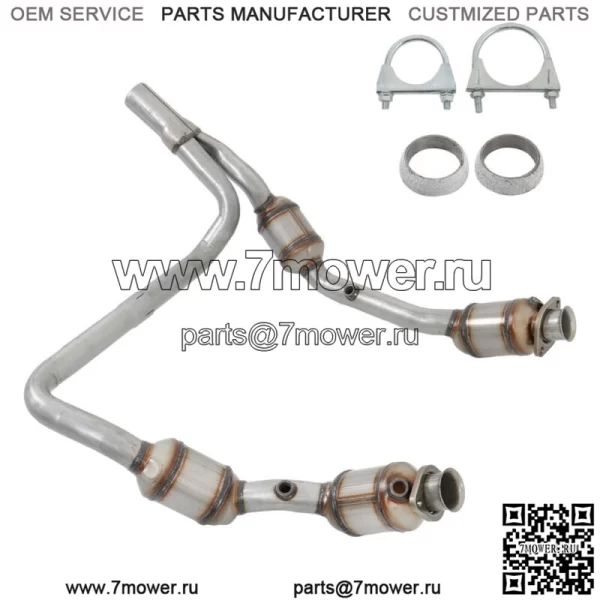 Передний каталитический нейтрализатор Jeep Wrangler JK 3,8 л, Y-труба, для 2007-2009 годов выпуска