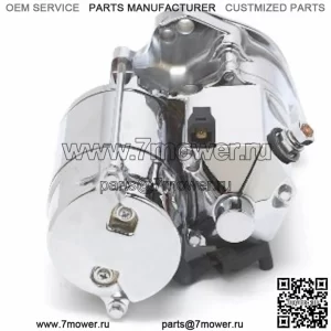 Стартер Ultima Thunder Fire Chrome 1,75 кВт SidePost 89-06 Harley Big Twin Cam Evo (Для: Harley-Davidson)