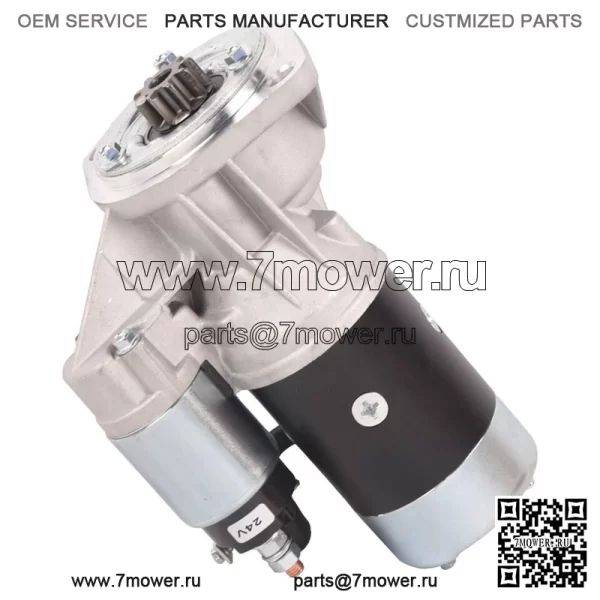 Стартер подходит для дизельного промышленного двигателя Isuzu 4JB1 S24-07 8944234520 18281 24V - Image 2